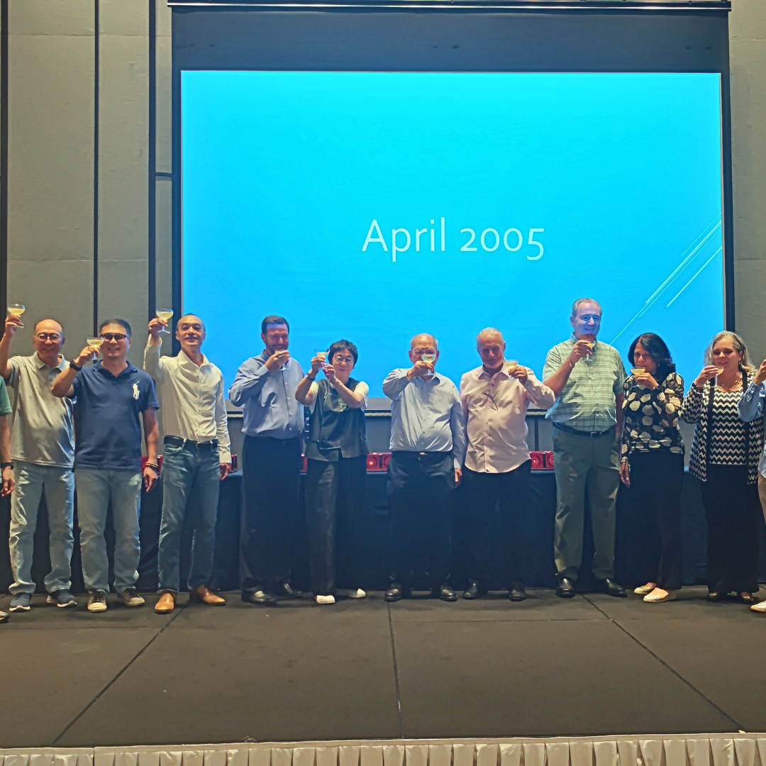 USA and Asia Management Champagne Toast